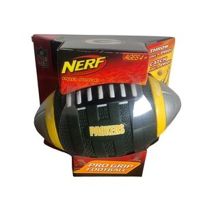 RARE Vintage Green Bay Packers Nerf Pro Grip Football. NEW